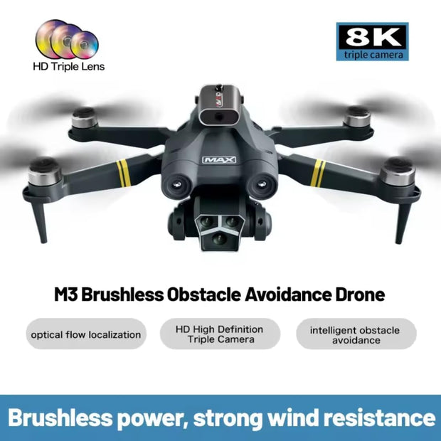 M3-MAX 4K Dual Camera Drone with Obstacle Avoidance