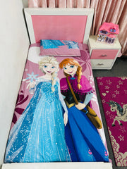 Frozen Elsa Cartoon Kids Bedsheet – Stitched & Soft Cotton