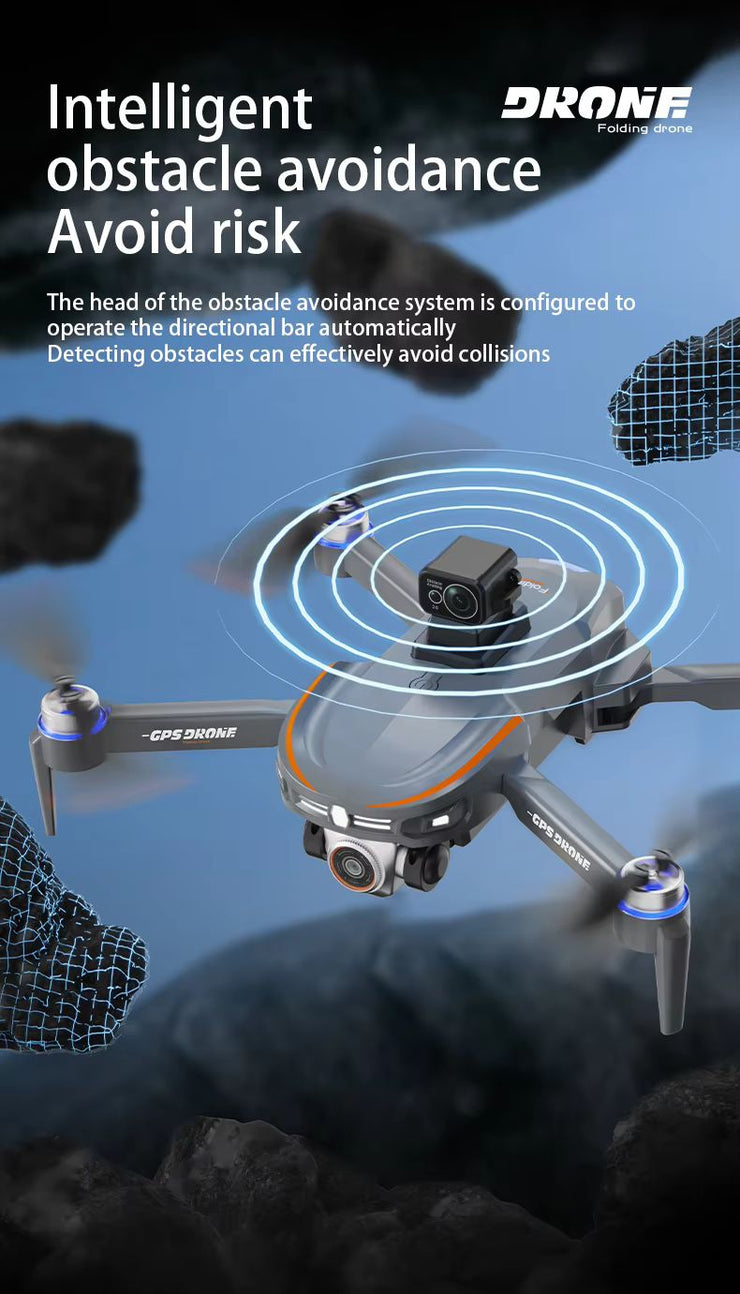S28 Professional 4k Dual Camera with 4.5" Display Screen and GPS - Powerful Brushless Motor Drone