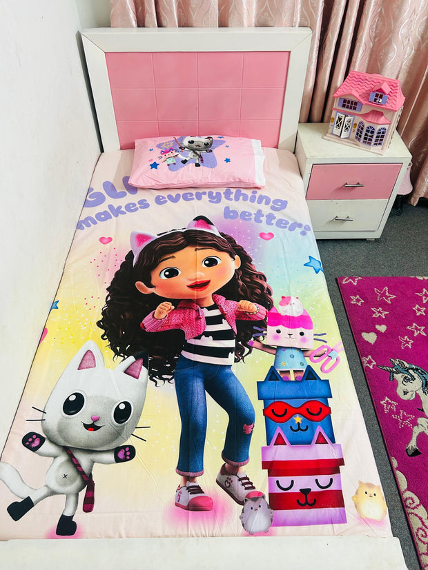Gabby's Dollhouse Magical Friends Single Bedsheet