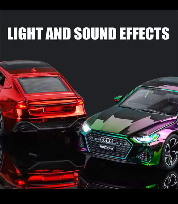 1:32 Audi RS7 Diecast Model Car – Electroplated Finish with Sound & Light