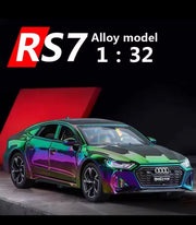 1:32 Audi RS7 Diecast Model Car – Electroplated Finish with Sound & Light
