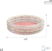 Wet Set 34" Round Inflatable Kids Pool – 86×25 cm Summer Splash Tub