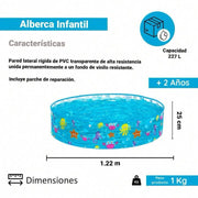 Bestway Aquatic Fill n Fun Play Pool for Kids - 1.22m X 25cm | 48" x 10"