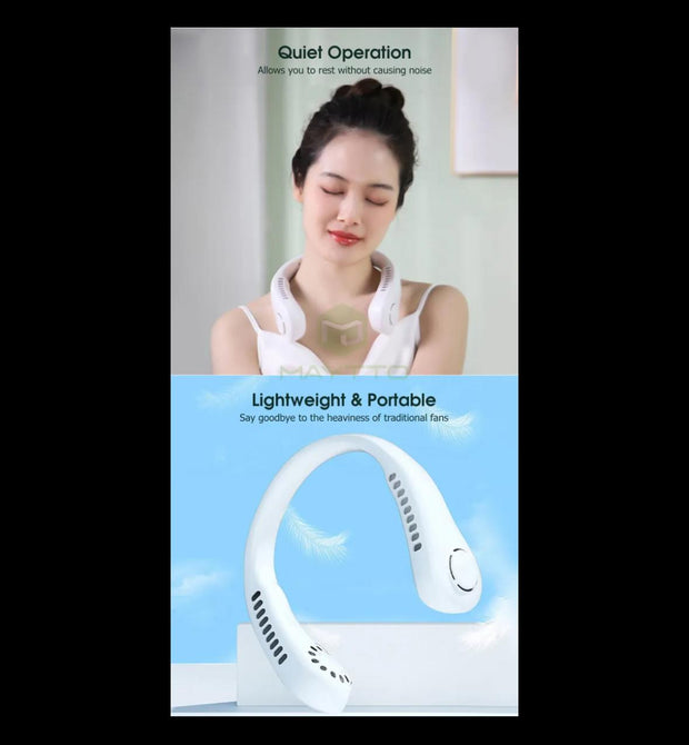 Hands-free Portable Neck Fan - Rechargable Fan for Sports/Outdoor and GYM