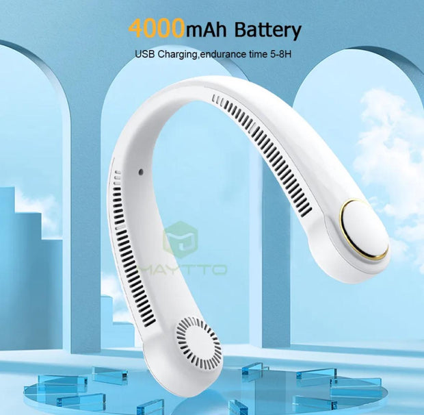 Hands-free Portable Neck Fan - Rechargable Fan for Sports/Outdoor and GYM