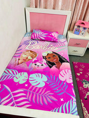 Barbie Dream Squad – Tropical Print Single Bedsheet for Girls