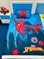 Marvel Spider-Man Printed Cotton Bedsheet for Kids