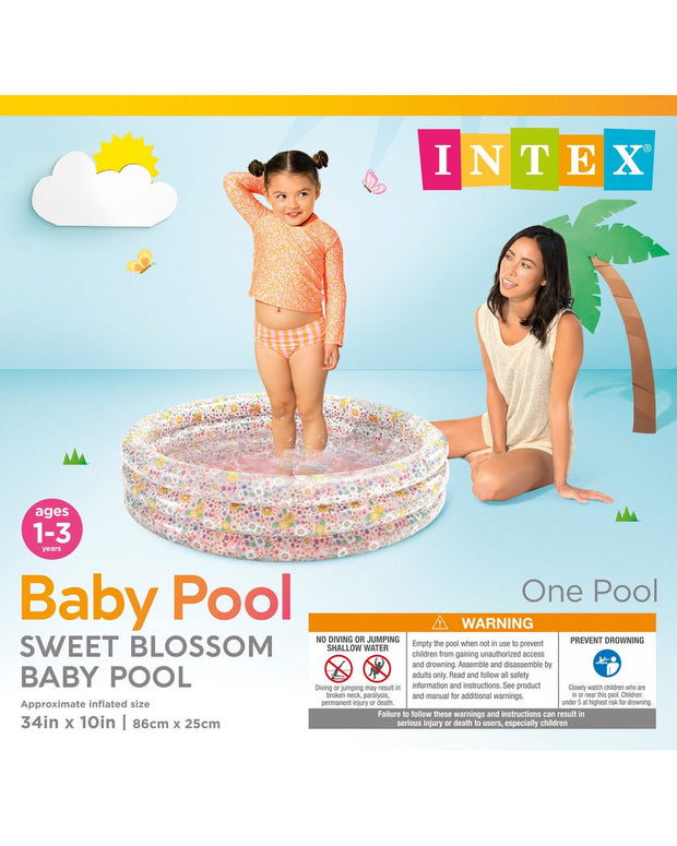 Wet Set 34" Round Inflatable Kids Pool – 86×25 cm Summer Splash Tub